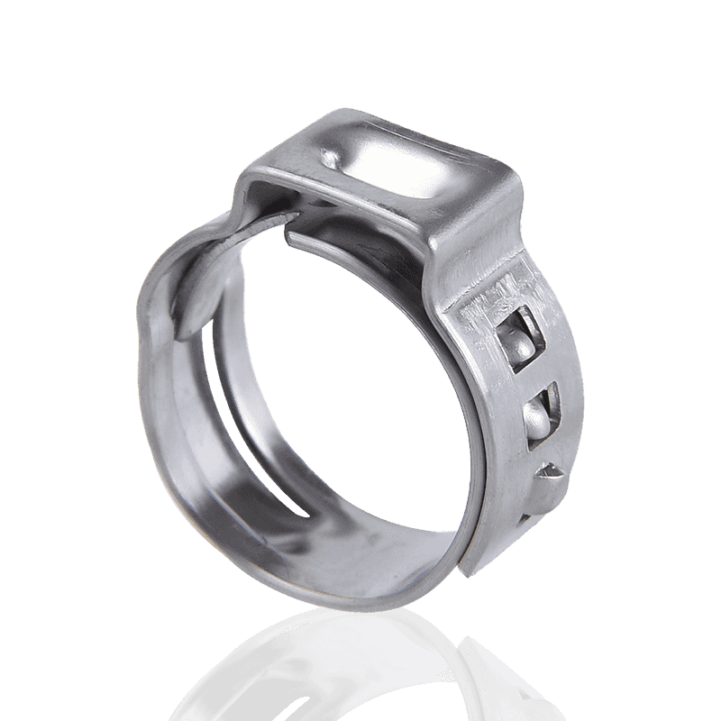 Steglös klämma med ett öra